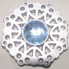 Plastic( ABS) Pendant with Acrylic Zircon, 44mm  Sold by Bag