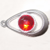 Plastic( ABS) Pendant with Acrylic Zircon, 45x24mm Hole:3mm Sold by Bag