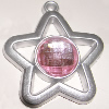 Plastic( ABS) Pendant with Acrylic Zircon, 41x37mm Hole:3mm Sold by Bag