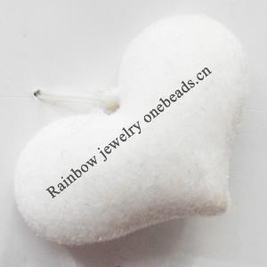  Villiform Acrylic Beads, Heart 39x27mm, Sold by Bag