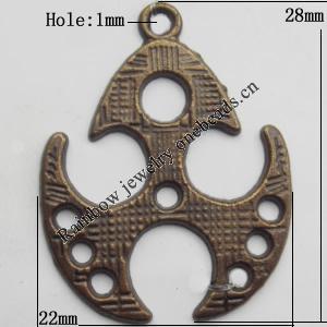Connector, Lead-free Zinc Alloy Jewelry Findings, 22x28mm Hole=1mm,  Sold by Bag