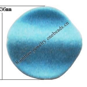  Villiform Acrylic Beads, Twist Flat Round 36mm, Sold by Bag