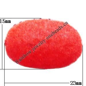  Villiform Acrylic Beads, Flat Oval 23x15mm Hole:2.5mm, Sold by Bag