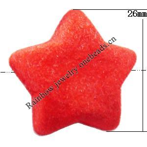  Villiform Acrylic Beads, Star 26mm, Sold by Bag