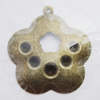 Iron Jewelry finding Pendant Lead-free, Flower 36x32.5mm Hole:1mm, Sold by Bag