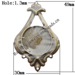 Iron Jewelry finding Connectors/links Pb-free, 49x30mm Hole:1.3mm, Sold by Bag