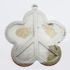Iron Jewelry finding Pendant Lead-free, Flower 47x42mm Hole:1.5mm, Sold by Bag