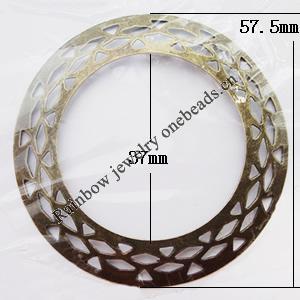 Iron Jewelry finding Connectors/links Pb-free, O:57.5mm I:37mm, Sold by Bag