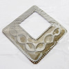 Iron Jewelry finding Pendant Lead-free, Diamond O:68x68mm I:26x26mm Hole:2mm, Sold by Bag
