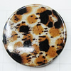 Imitate Animal skins Acrylic Beads, Painted Spray-paint, Flat Round 32mm Hole:1mm, Sold by Bag