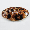 Imitate Animal skins Acrylic Beads, Painted Spray-paint, Horse Eye 45x25mm Hole:2mm, Sold by Bag