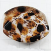 Imitate Animal skins Acrylic Beads, Painted Spray-paint, Flat Drum 30x28mm Hole:2mm, Sold by Bag