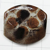 Imitate Animal skins Acrylic Beads, Painted Spray-paint, Flat Drum 20x18mm Hole:1mm, Sold by Bag