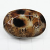 Imitate Animal skins Acrylic Beads, Painted Spray-paint, Flat Oval 25x17mm Hole:1mm, Sold by Bag