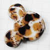 Imitate Animal skins Acrylic Beads, Painted Spray-paint, Animal Head 28mm Hole:1mm, Sold by Bag