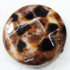 Imitate Animal skins Acrylic Beads, Painted Spray-paint, Faceted Flat Round 29mm Hole:2.5mm, Sold by Bag