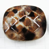 Imitate Animal skins Acrylic Beads, Painted Spray-paint, Faceted Flat Oval 23x20mm Hole:1mm, Sold by Bag
