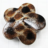 Imitate Animal skins Acrylic Beads, Painted Spray-paint, Flower 30mm Hole:1mm, Sold by Bag