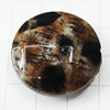 Imitate Animal skins Acrylic Beads, Painted Spray-paint, Flat Round 20mm Hole:2mm, Sold by Bag