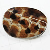 Imitate Animal skins Acrylic Beads, Painted Spray-paint, Twist Flat Oval 30x21mm Hole:1mm, Sold by Bag