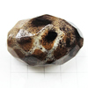 Imitate Animal skins Acrylic Beads, Painted Spray-paint, Faceted Oval 30x20mm, Sold by Bag