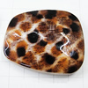 Imitate Animal skins Acrylic Beads, Painted Spray-paint, 37x31mm Hole:1mm, Sold by Bag