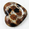 Imitate Animal skins Acrylic Beads, Painted Spray-paint, Heart 22x23mm Hole:1mm,Sold by Bag