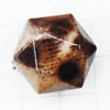 Imitate Animal skins Acrylic Beads, Painted Spray-paint, 15x14mm Hole:1.2mm, Sold by Bag