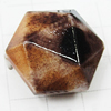 Imitate Animal skins Acrylic Beads, Painted Spray-paint, Polygon 18x17mm Hole:1mm, Sold by Bag