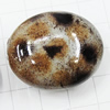 Imitate Animal skins Acrylic Beads, Painted Spray-paint, Flat Oval 24x20mm Hole:1mm, Sold by Bag