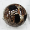 Imitate Animal skins Acrylic Beads, Painted Spray-paint, Round 16mm Hole:1mm, Sold by Bag