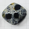 Imitate Animal skins Acrylic Beads, Painted Spray-paint, Flat Bicone 23x20mm Hole:1.5mm, Sold by Bag