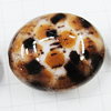 Imitate Animal skins Acrylic Beads, Painted Spray-paint, Flat Oval 29x24mm Hole:2mm, Sold by Bag