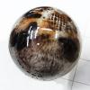 Imitate Animal skins Acrylic Beads, Painted Spray-paint, Round 24mm, Sold by Bag
