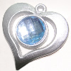 Plastic( ABS) Pendant with Acrylic Zircon, 37x35mm Hole:3mm Sold by Bag