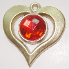 Plastic( ABS) Pendant with Acrylic Zircon, 37x35mm Hole:3mm Sold by Bag