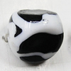 Painted Spray-paint Stripe Acrylic Beads, 12x14mm Hole:1mm, Sold by Bag 