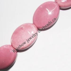 Ceramics Jewelry Beads, Flat Oval 31x24mm, Sold by Bag