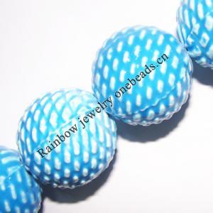 Ceramics Jewelry Beads, Round 25mm, Sold by Bag