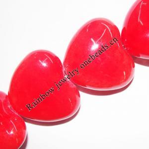 Ceramics Jewelry Beads, Heart 30x27mm, Sold by Bag