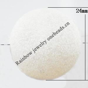  Villiform Acrylic Beads, Round 24mm, Sold by Bag