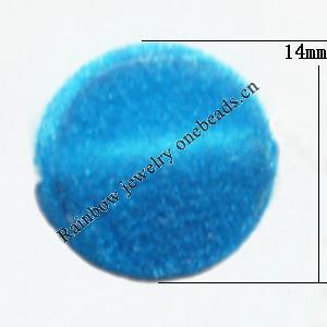  Villiform Acrylic Beads, Flat Round 14mm, Sold by Bag