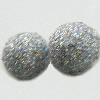 Colorful Acrylic Beads，Flat Round 8mm Sold by Bag