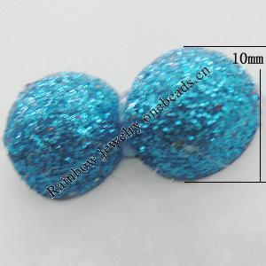 Colorful Acrylic Beads，Flat Round 10mm Sold by Bag