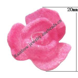  Villiform Acrylic Beads, Flower 20mm, Sold by Bag