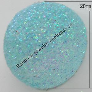 Colorful Acrylic Beads，Flat Round 20mm Sold by Bag