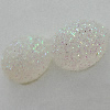 Colorful Acrylic Beads，Flat Oval 10x12mm Sold by Bag