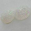 Colorful Acrylic Beads，Flat Oval 10x12mm Sold by Bag