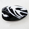 Painted Spray-paint Stripe Acrylic Beads, 36x21mm Hole:2mm, Sold by Bag 