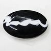 Painted Spray-paint Stripe Acrylic Beads, Flat Oval 42x27mm Hole:2mm, Sold by Bag 